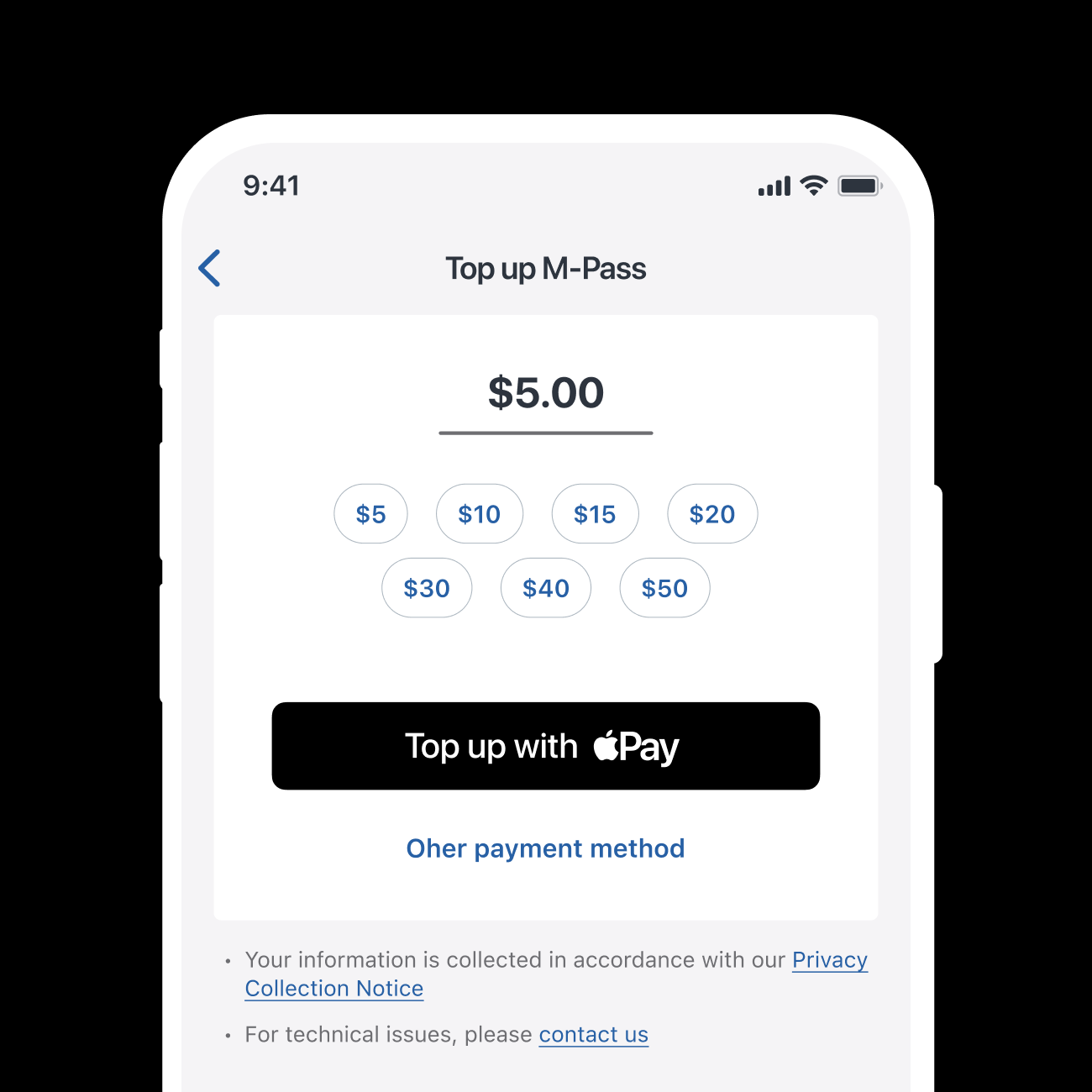 a mobile device showing the M-Pass screen in the app